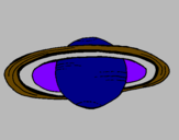 Disegno Saturno pitturato su alessandro2