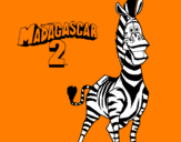 Disegno Madagascar 2 Marty pitturato su giulia