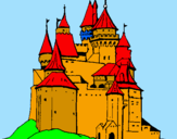 Disegno Castello medievale  pitturato su RANA
