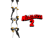 Disegno Madagascar 2 Pinguino pitturato su gaieta