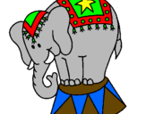 Disegno Elefante in scena  pitturato su antonella99