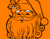 Disegno Faccione Babbo Natale  pitturato su jacopo 2005