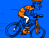 Disegno Ciclismo pitturato su luca d.