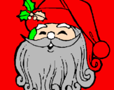Disegno Faccione Babbo Natale  pitturato su CARLO
