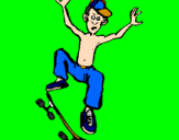 Disegno Skateboard pitturato su Alessandro