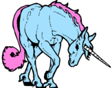 Disegno Unicorno brado  pitturato su DANIELA