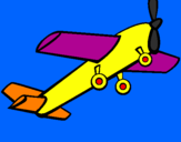 Disegno Aeroplano giocattolo pitturato su PAOLA