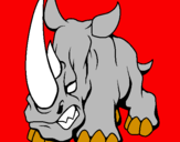 Disegno Rinoceronte II pitturato su kirby