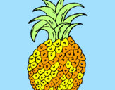 Disegno ananas  pitturato su Polin