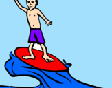 Disegno Surf pitturato su intero 007