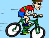 Disegno Ciclismo pitturato su simo 95