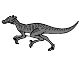 Disegno Velociraptor  pitturato su valerio marc