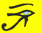 Disegno Occhio di Horus  pitturato su AlEsSiA
