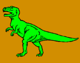 Disegno Tyrannosaurus Rex  pitturato su anita