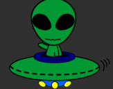 Disegno Alieno pitturato su MIK