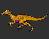 Disegno Velociraptor  pitturato su federico