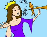Disegno Principessa che canta pitturato su Giorgia Camilla