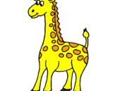 Disegno Giraffa pitturato su Raffaele