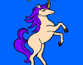 Disegno Unicorno pitturato su Alessia