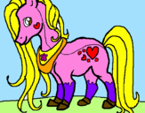 Disegno Pony pitturato su sofiac
