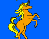 Disegno Unicorno pitturato su sara5