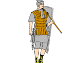 Disegno Soldato romano  pitturato su GABRY
