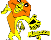 Disegno Madagascar 2 Alex 2 pitturato su ANDREA