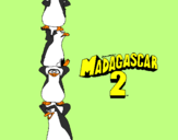 Disegno Madagascar 2 Pinguino pitturato su xs francesco dj