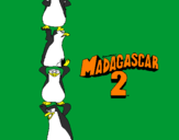 Disegno Madagascar 2 Pinguino pitturato su werther
