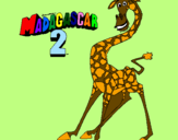 Disegno Madagascar 2 Melman pitturato su michelle