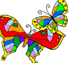 Disegno Farfalle pitturato su beatrice peluso