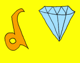 Disegno Diamante pitturato su gaia