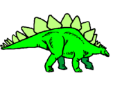 Disegno Stegosaurus  pitturato su Davide
