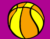 Disegno Pallone da pallacanestro pitturato su alice2