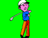 Disegno Golf pitturato su matteo