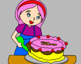 Disegno Torta per la mamma II pitturato su mgjhtgyju