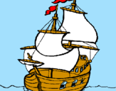 Disegno Barca  pitturato su Giulia