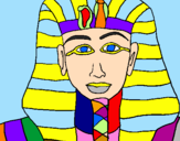 Disegno Tutankamon pitturato su mimi