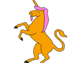 Disegno Unicorno pitturato su fiorenza