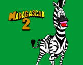Disegno Madagascar 2 Marty pitturato su alex il leone
