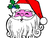 Disegno Faccione Babbo Natale  pitturato su GIADA
