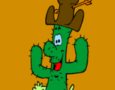 Disegno Cactus con il cappello  pitturato su LIPPO C3