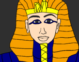 Disegno Tutankamon pitturato su Christian V.