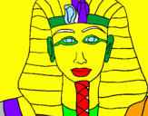 Disegno Tutankamon pitturato su adri primo