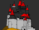 Disegno Castello medievale  pitturato su adam