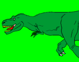 Disegno Tyrannosaurus Rex  pitturato su tiro