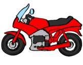 Disegno Motocicletta  pitturato su fily