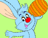 Disegno Coniglio e uovo di Pasqua II pitturato su Betty Boop