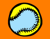 Disegno Palla da baseball  pitturato su SILVIA