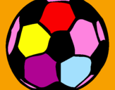 Disegno Pallone da calcio pitturato su SARA